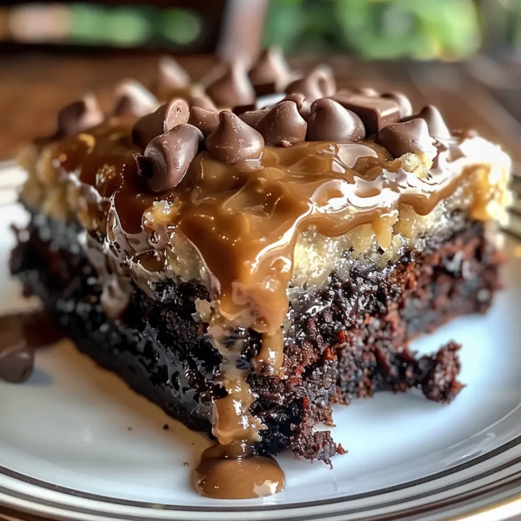 German Chocolate Poke Cake