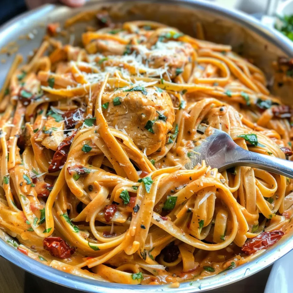 creamy sun dried tomato pasta